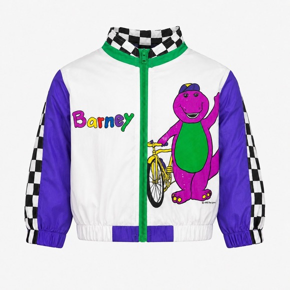 Barney Other - Vintage 1993 Barney the Dinosaur Windbreaker Jacket Mighty-Mac Kids 2T 90s TV